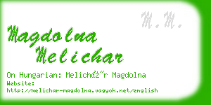 magdolna melichar business card